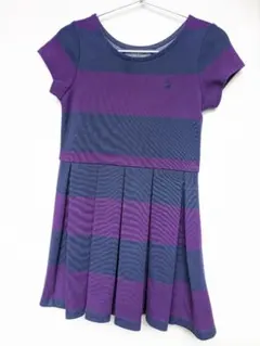 Ralph Lauren 半袖ワンピース 紫と青ストライプ