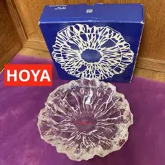 昭和レトロ　HOYAクリスタル　カットガラス　灰皿　花器　クリスタルグラス