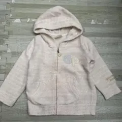 【ジェラートピケ】アウター　ジップアップパーカー　70〜80サイズ　ルームウェア