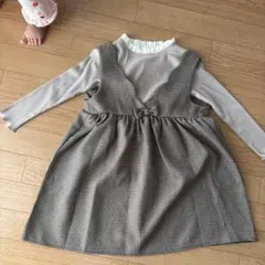 【即購入OK】フォーマルにも◎ワンピースセット 110cm千鳥柄