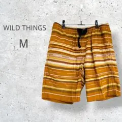 【WILD THINGS】　ハーフパンツ　ウエストゴム　ボーダー　クライミング