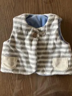 ストライプ ベビーベスト 70-80