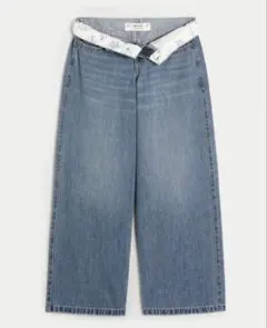 【hollister】ローライズ ライトウォッシュ スーパーバギー ジーンズのサムネイル