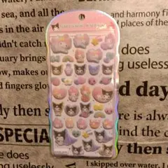 【マイメロディ＆クロミ】コットンパフィーシール サンリオ