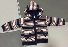 baby GAP ベビー 80cm ボーダー ニットパーカー