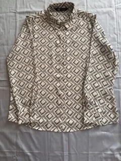 ZARA 幾何学模様 長袖シャツ M