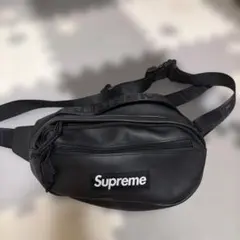 Supreme Leather Waist Bag black 24FW - メルカリ