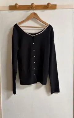 Petit fleuブラック カーディガン 長袖トップス