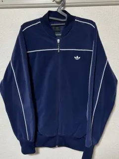 adidas ベロアネイビー ジップアップジャージ
