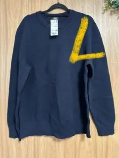 ユニクロ　メンズ　ウォッシャブルミラノリブクルーネックセーター　L