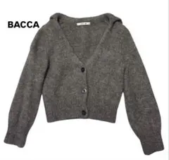 美品✨BACCA ブラウン Vネック カーディガン　ウール　ニット