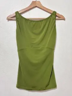 【美品】バレエ レオトップ ボートネック　モスグリーン M相当 バストポケット付のサムネイル