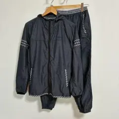 adidas neo ジップパーカー　セットアップ　 デニム風　チェック柄　M