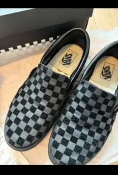 N.HOOLYWOOD×VANS チェッカーフラッグ柄スリッポン