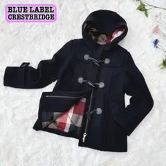 ブルーレーベルクレストブリッジネイビー ダッフルコート フード付き 2025年最新】BLUE LABEL CRESTBRIDGE レディース ダッフルコート