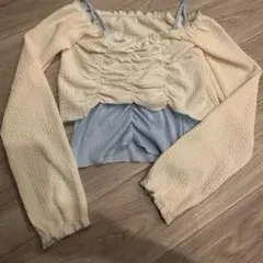 sweemy closet オフショルダー フリルニットトップス M