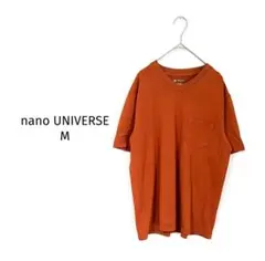 ナノユニバース/半袖Tシャツ/Vネックポケット付きシンプルデザイン