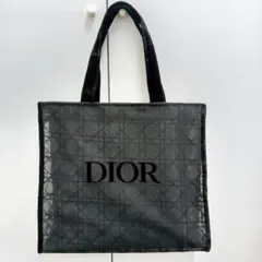 DIOR ディオール　トートバッグ　ノベルティ　肩掛け　手提げ　網　BLACK