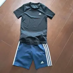 adidas ジャージ上下セット 130サイズ 黒/紺