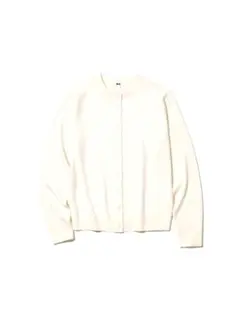 ユニクロ新品タグ付きMサイズOFF WHITEメリノクルーネックカーディガン
