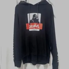 Y*️様 X-girl XLARGE コラボ パーカー ブラックのサムネイル