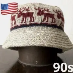 レアデザイン◎90s【USA製】クラッシャーハット　vintage