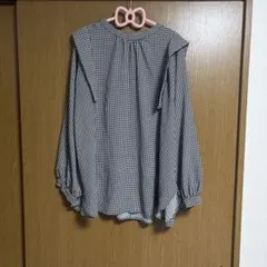 千鳥柄ブラウス　4L