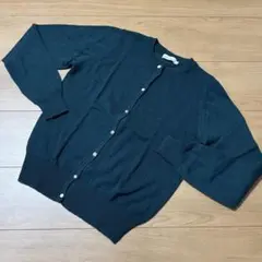 earth music&ecology ダークグリーン カーディガン