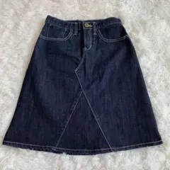 新品 オールドGAP ギャップ デニムスカート ひざ丈 160 ジップフライ