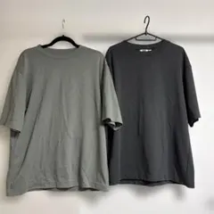 UNIQLO U ユニクロ エアリズムコットンオーバーサイズTシャツ 2枚 T1