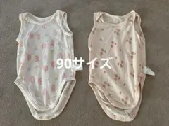 ユニクロ　コットンメッシュボディスーツ（ノースリーブ）×2枚
