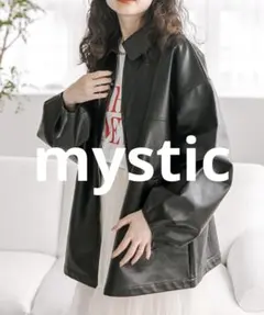 mystic★フェイクレザージャケット