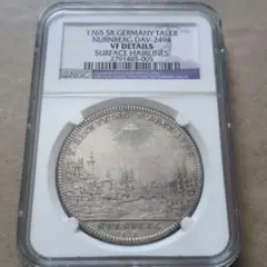 都市景観 1765年 ドイツ ニュルンベルク ターラー銀貨 NGC鑑定済