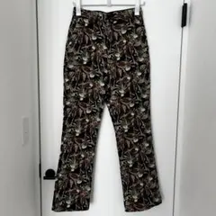 JEANASIS 花柄フレアパンツ ハイウエスト Mサイズ