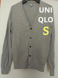 UNIQLO ライトグレー カシミヤ混綿カーディガン