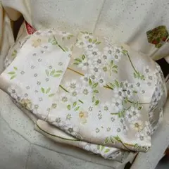 大人の兵児帯半幅帯ハンドメイド澪No2497着物リメイク正絹桜の花柄