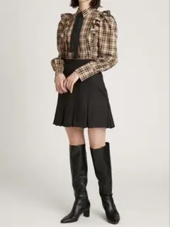 SNIDEL フリルミニプリントワンピース