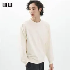 【美品】UNIQLO U ライトウエイト スウェット シャツ オフホワイト M