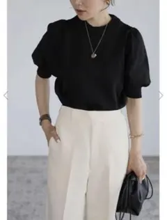 BONJOUR SAGAN パフスリーブニットトップス