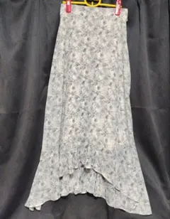 ２PINK 花柄フレアスカート アシンメトリー