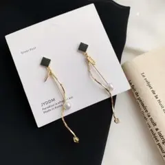 スクエア ロングピアス ☆ ブライダル ウェディング ファッション アクセサリー