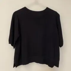KEYUCA 黒 半袖ニットトップス サイズFのサムネイル