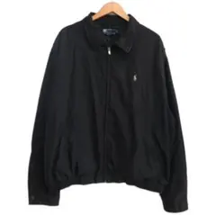 90s Ralph Laurenスイングトップ3xl　ブラック　ポニー金　値下◯