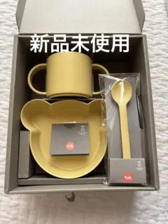 【新品未使用】 tak.bio タック ベビー食器 ベア イエロー 3点セット