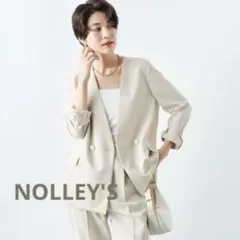ノーリーズNOLLEY'SウォッシャブルドライトロピカルVネックダブルジャケットのサムネイル