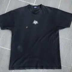 Stussy 90s オーストラリア製 刺繍ロゴ ブラック T ／ Lサイズ