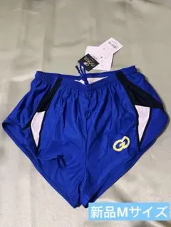 新品タグ付ASICS GONA ランニングパンツ ブラック×ブルー M