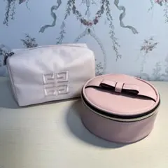 未使用品ポーチ2種ピンク色エスティーローダー&ジバンシイ