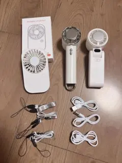 ハンディファン 冷却付き3個セットUSB充電式 ストラップ付き