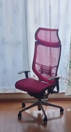 オカムラ バロンチェア デスクチェア オフィスチェア ワークチェア ゲーミング赤